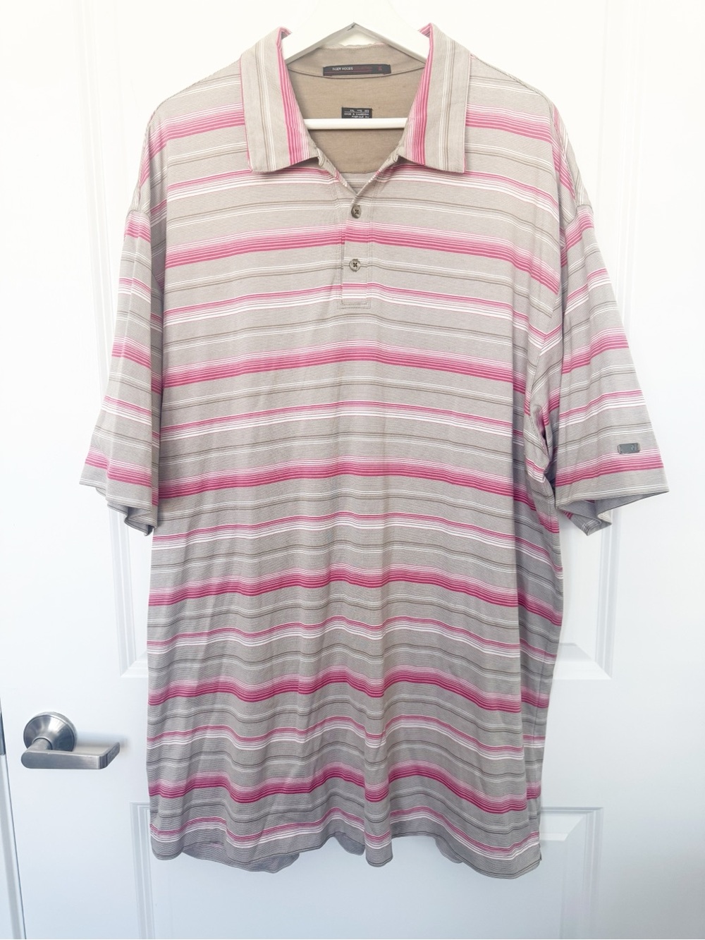 Nike Tiger Woods Collection Striped Golf Polo Dry Fit Size XXL